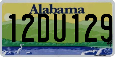 AL license plate 12DU129