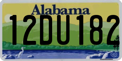 AL license plate 12DU182