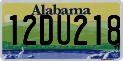 AL license plate 12DU218