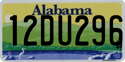 AL license plate 12DU296