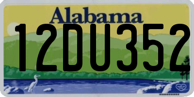 AL license plate 12DU352
