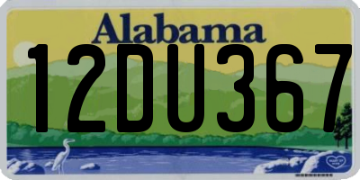 AL license plate 12DU367