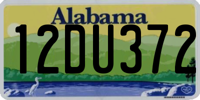 AL license plate 12DU372