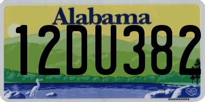 AL license plate 12DU382