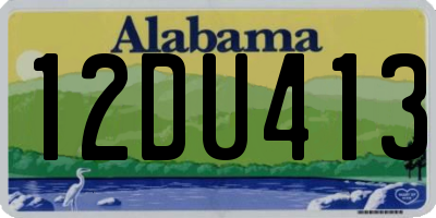 AL license plate 12DU413