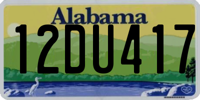 AL license plate 12DU417