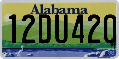 AL license plate 12DU420