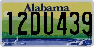 AL license plate 12DU439