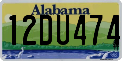 AL license plate 12DU474
