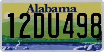 AL license plate 12DU498
