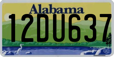 AL license plate 12DU637