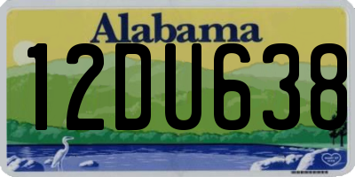 AL license plate 12DU638