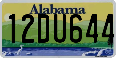AL license plate 12DU644