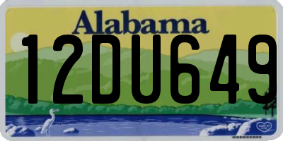 AL license plate 12DU649