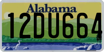AL license plate 12DU664