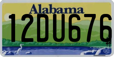 AL license plate 12DU676