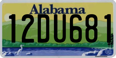 AL license plate 12DU681