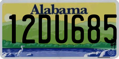 AL license plate 12DU685