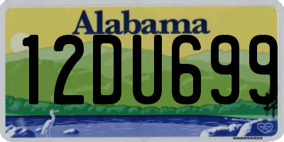 AL license plate 12DU699