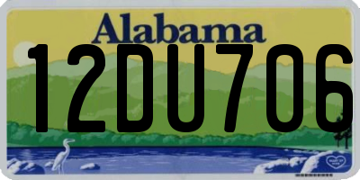 AL license plate 12DU706