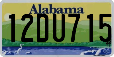 AL license plate 12DU715