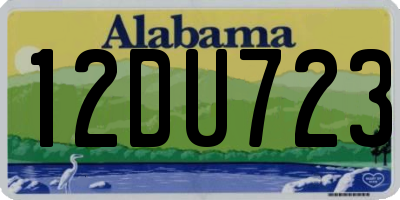 AL license plate 12DU723