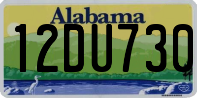 AL license plate 12DU730