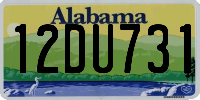 AL license plate 12DU731