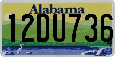 AL license plate 12DU736