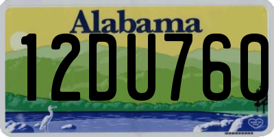 AL license plate 12DU760