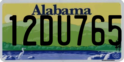 AL license plate 12DU765