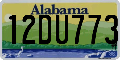 AL license plate 12DU773