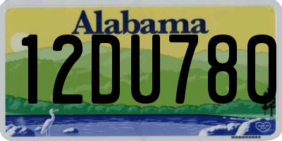 AL license plate 12DU780