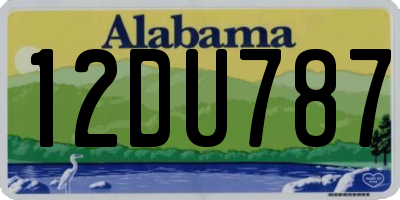 AL license plate 12DU787