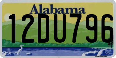 AL license plate 12DU796