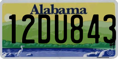AL license plate 12DU843