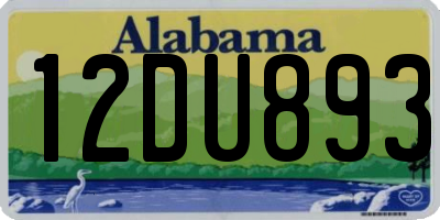 AL license plate 12DU893