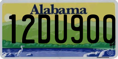 AL license plate 12DU900