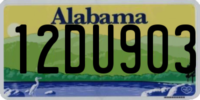 AL license plate 12DU903