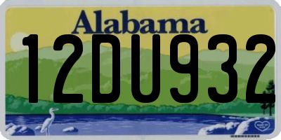 AL license plate 12DU932