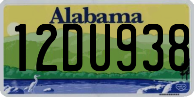AL license plate 12DU938