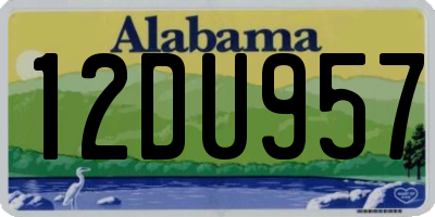 AL license plate 12DU957