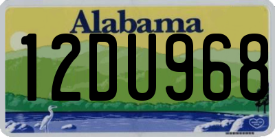 AL license plate 12DU968