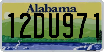 AL license plate 12DU971