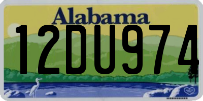 AL license plate 12DU974
