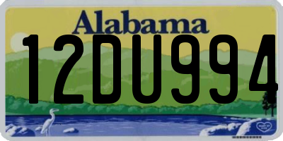 AL license plate 12DU994