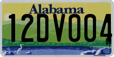 AL license plate 12DV004