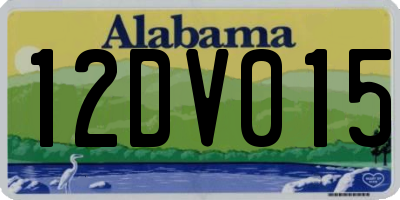 AL license plate 12DV015