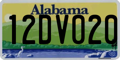 AL license plate 12DV020