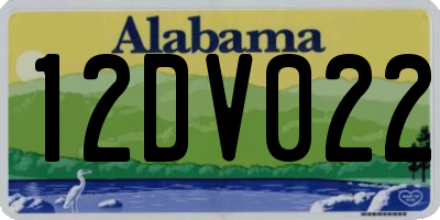 AL license plate 12DV022